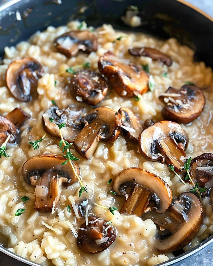 Risotto with Cream & Mushrooms
